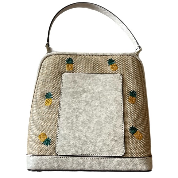 Kate Spade New York Darcy Small Bucket Pineapple Embroidered Bag - Picture 2 of 7